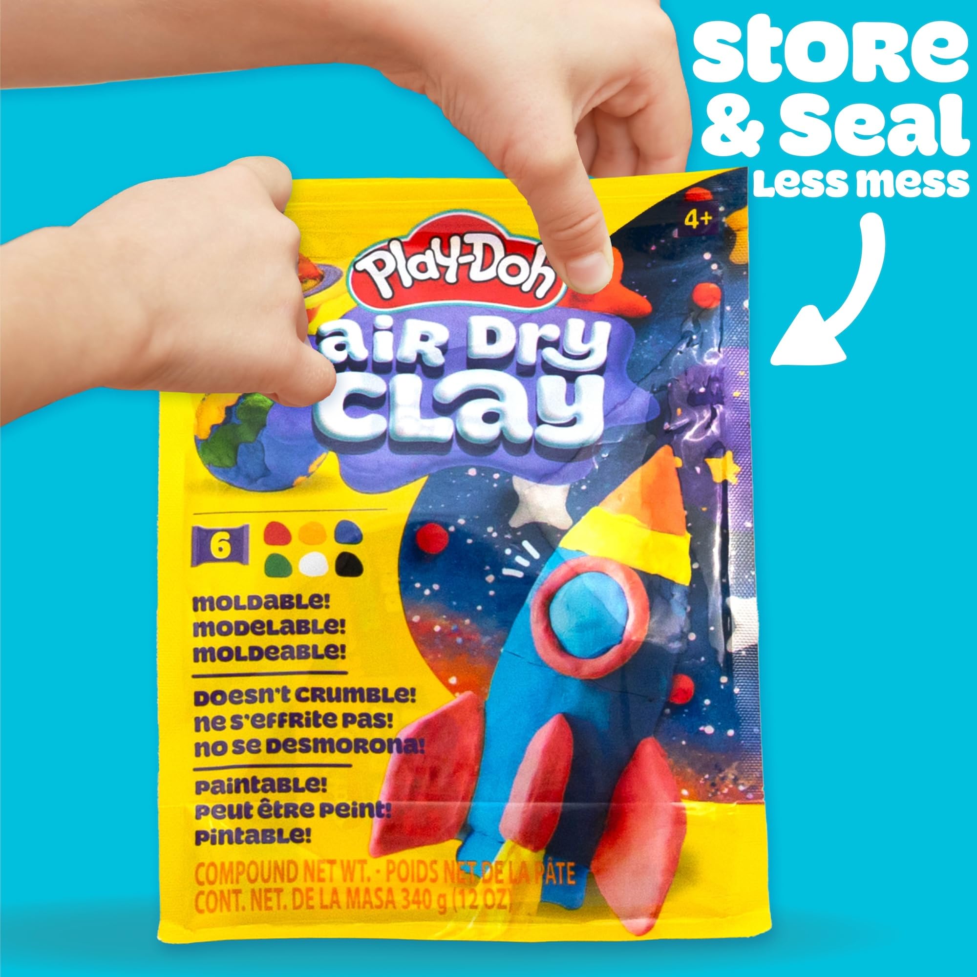 Play-Doh Air-Dry Clay green for lightweight, detailed mini creations.