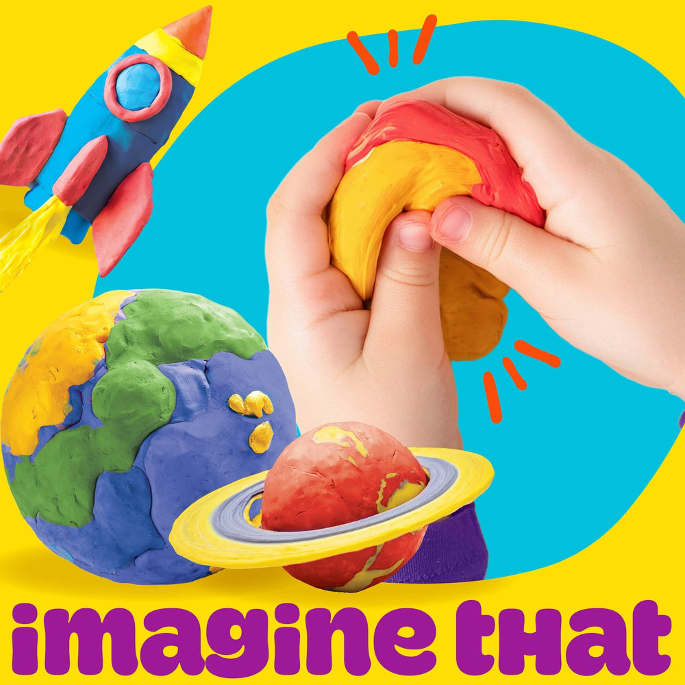 Play-Doh Air-Dry Clay white for versatile canvases and blending.
