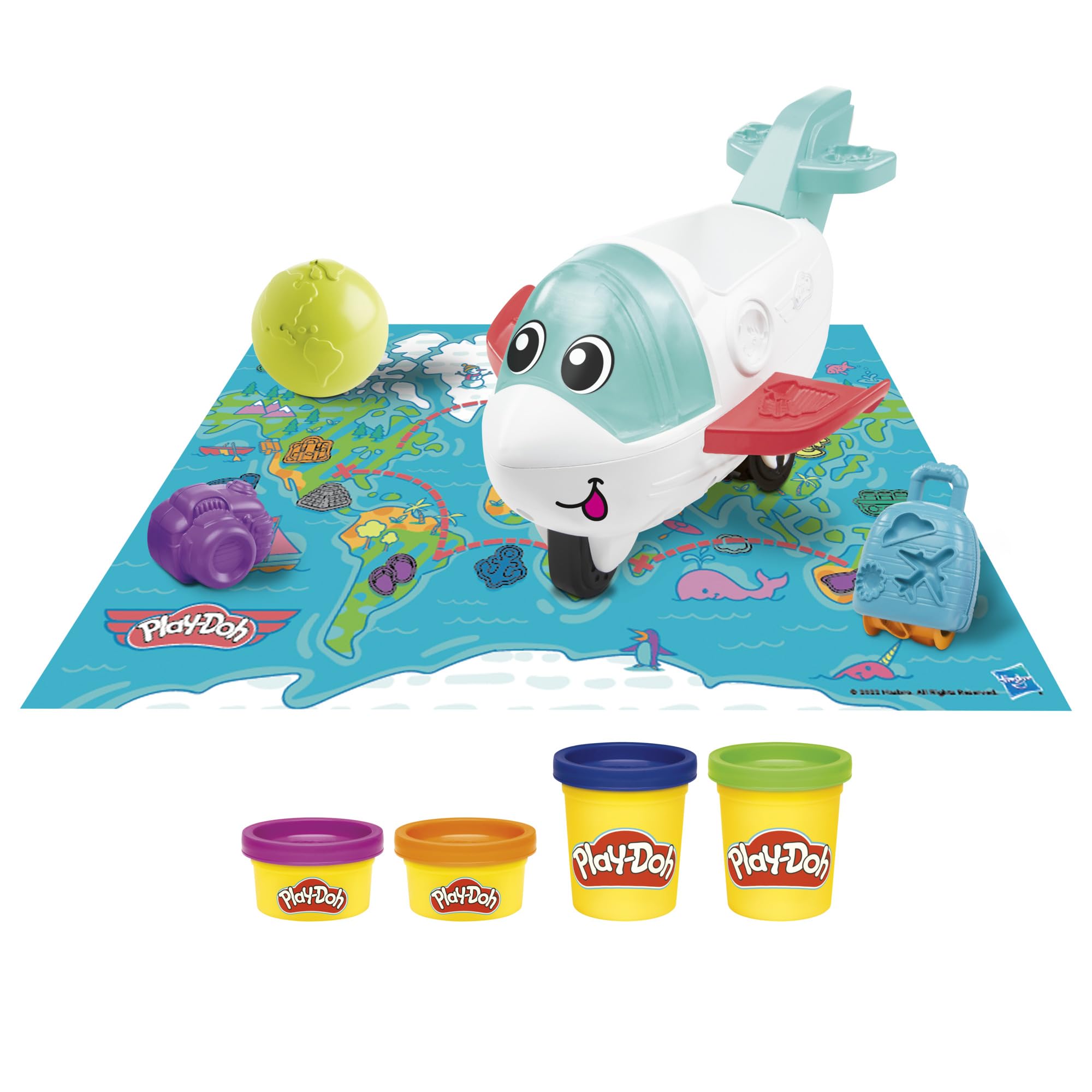 Play-Doh Airplane Explorer Set jet image showing the rolling plane for imaginative play.