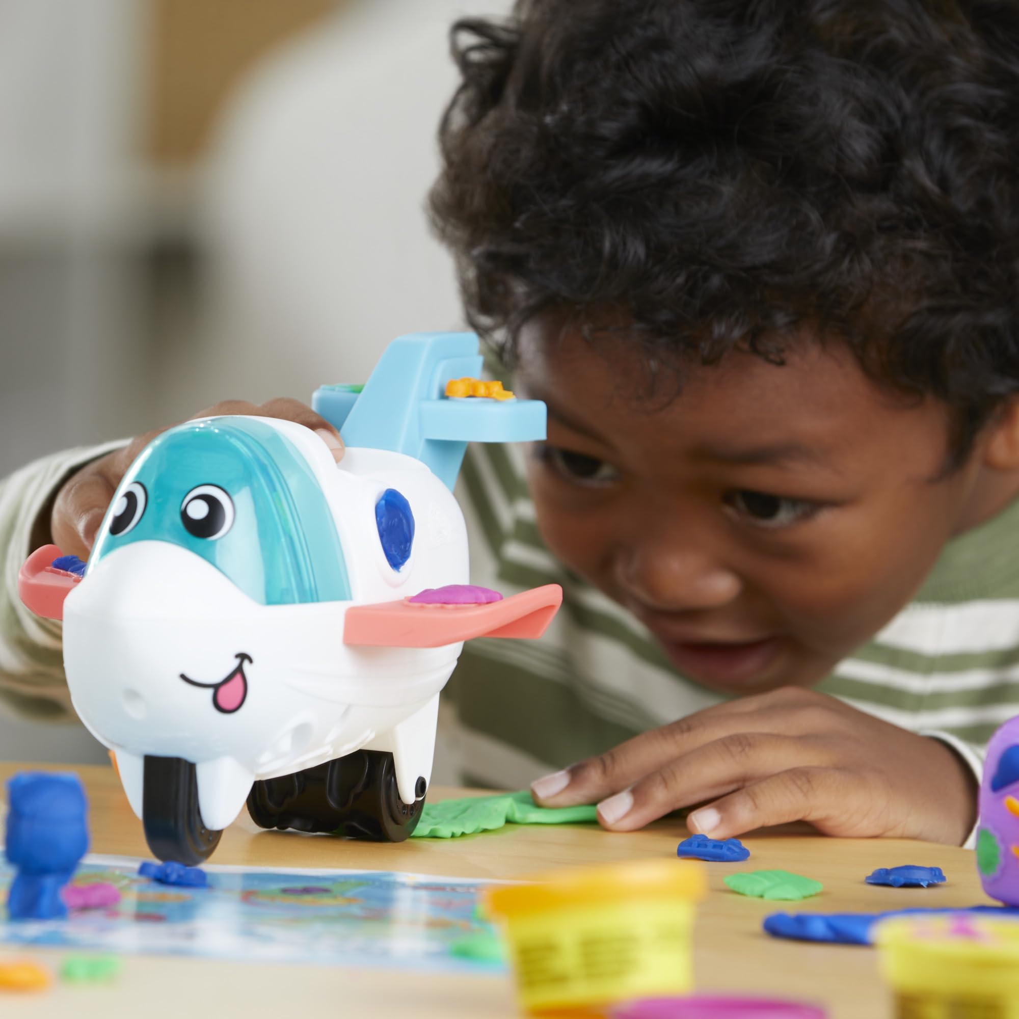 Play-Doh Airplane Explorer Set modeling tools support sculpting fun.