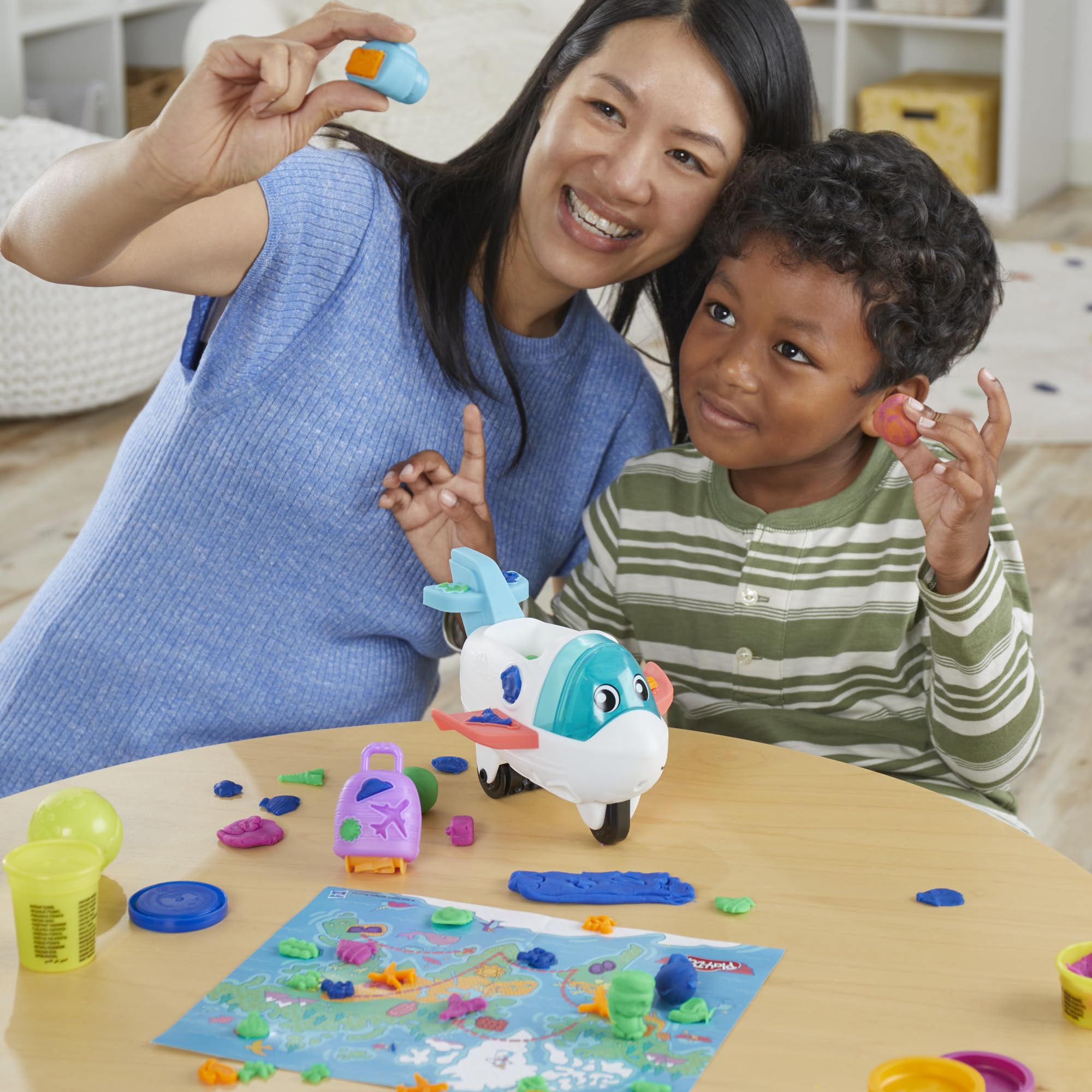 Play-Doh Airplane Explorer Set pilots and passengers figures for cockpit stories.
