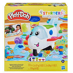 Play-Doh Airplane Explorer Set world map playmat invites travel-themed creativity.