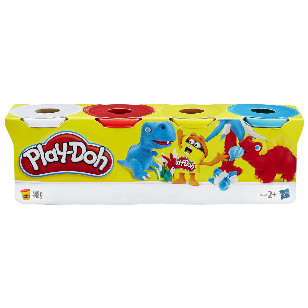 Play-Doh classic colors close-up shows soft texture ideal for tiny hands