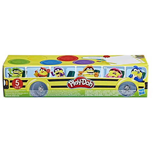 Play-Doh Back-to-School 5-pack clay cans for colorful learning on the go.