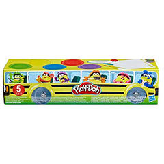 Play-Doh Back-to-School 5-pack clay cans for colorful learning on the go.
