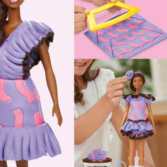 Kids sculpt clothing details, teaching color and shape through wearables.
