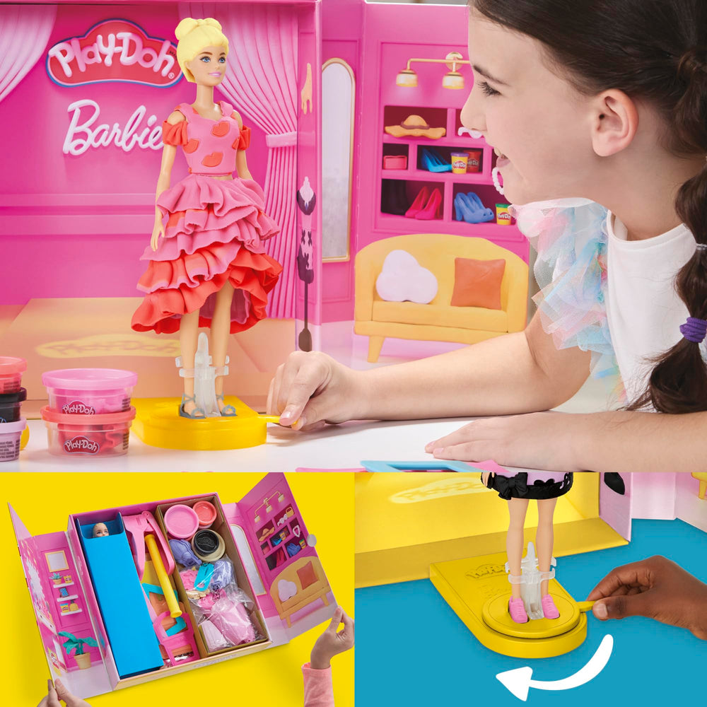 Play-Doh hair molds let kids craft colorful, custom hairstyles.