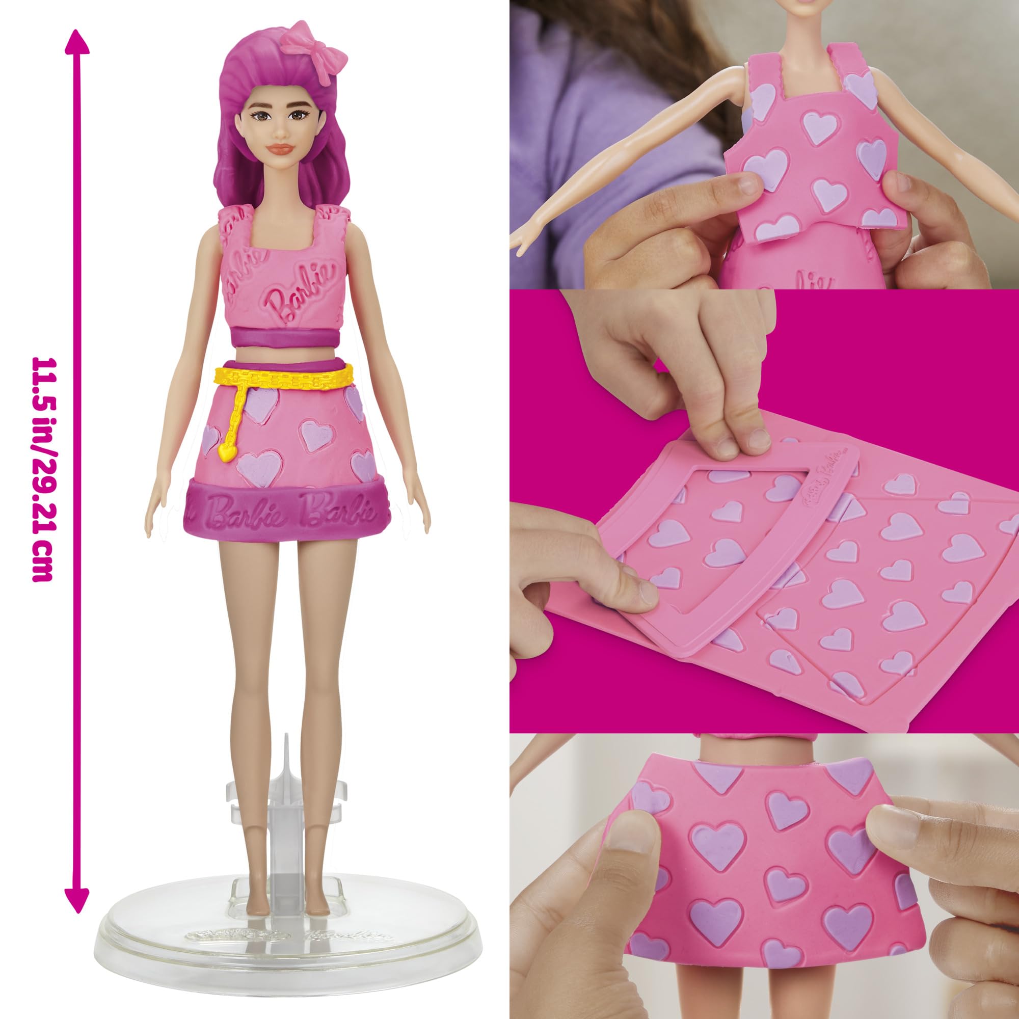 Barbie pattern sheet designs fabric-like outfits for creative dressmaking.