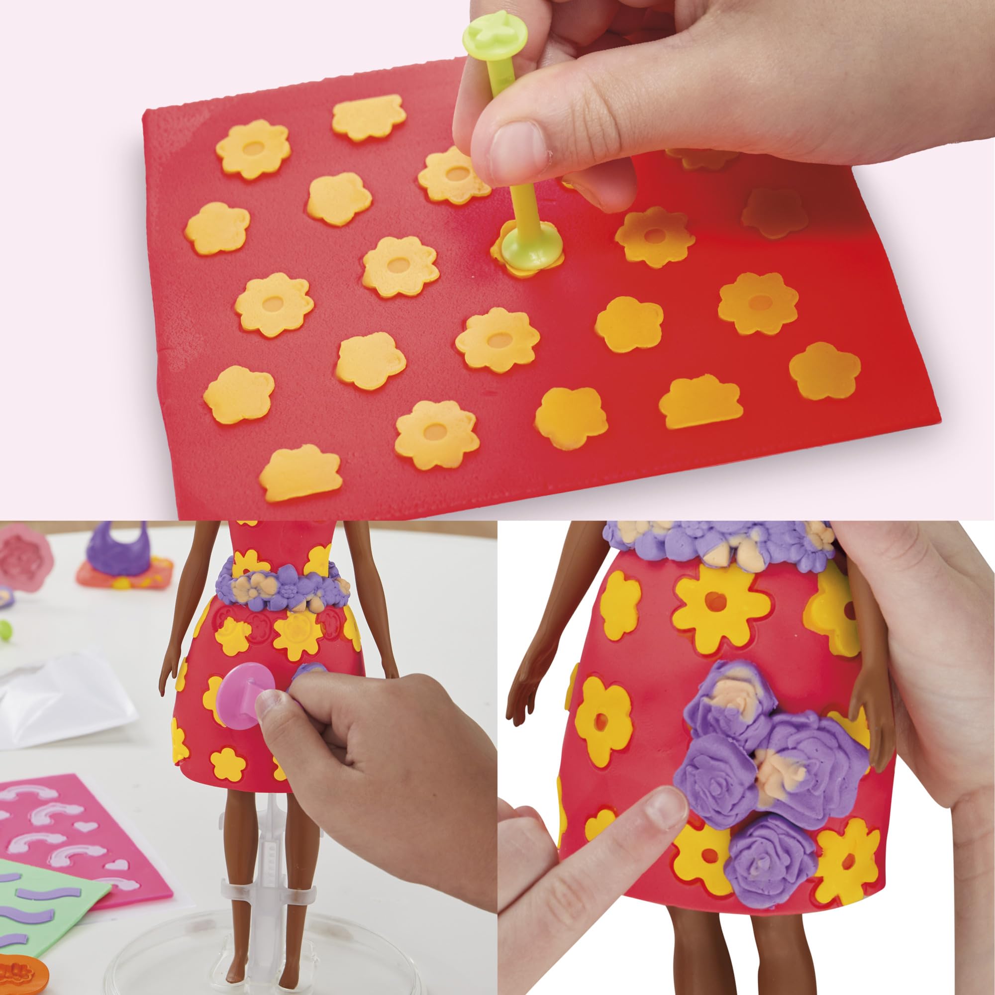 Play-Doh Barbie sandals add stylish footwear for imaginative fashion shows.