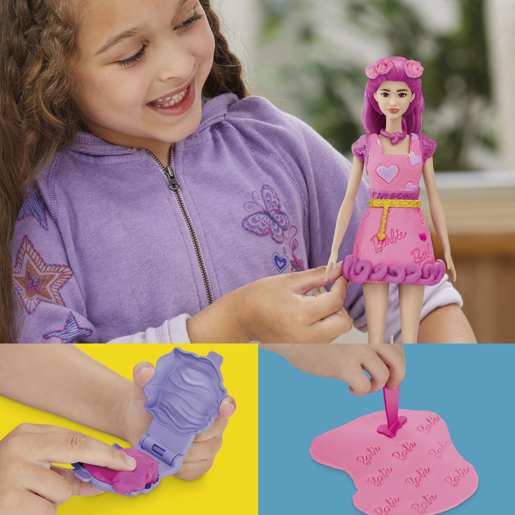 Play-Doh Barbie short bob hairstyle mold for chic looks.