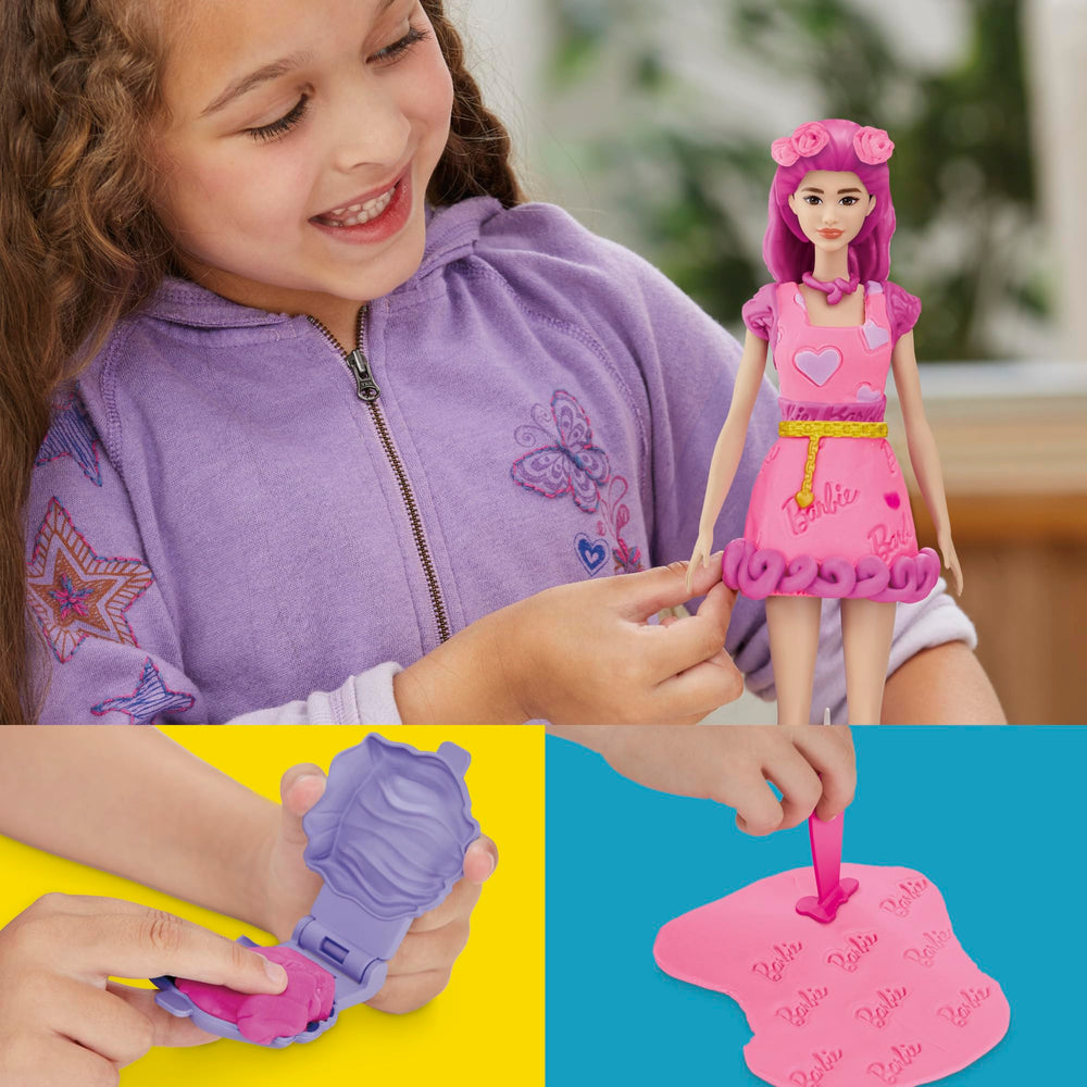 Play-Doh Barbie short bob hairstyle mold for chic looks.