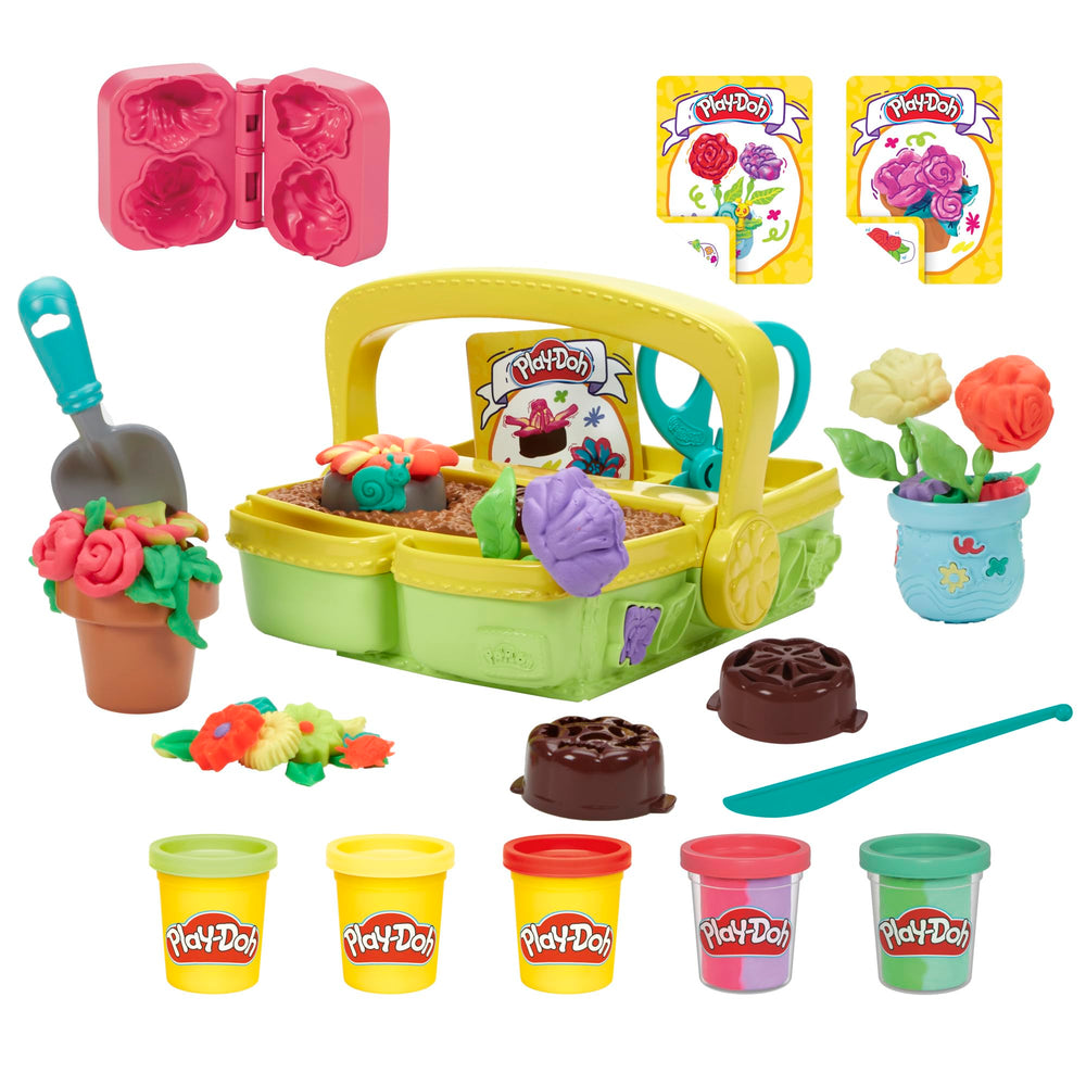 Play-Doh Blooming Flowers garden box with petals sparks imaginative play and fine motor exploration.