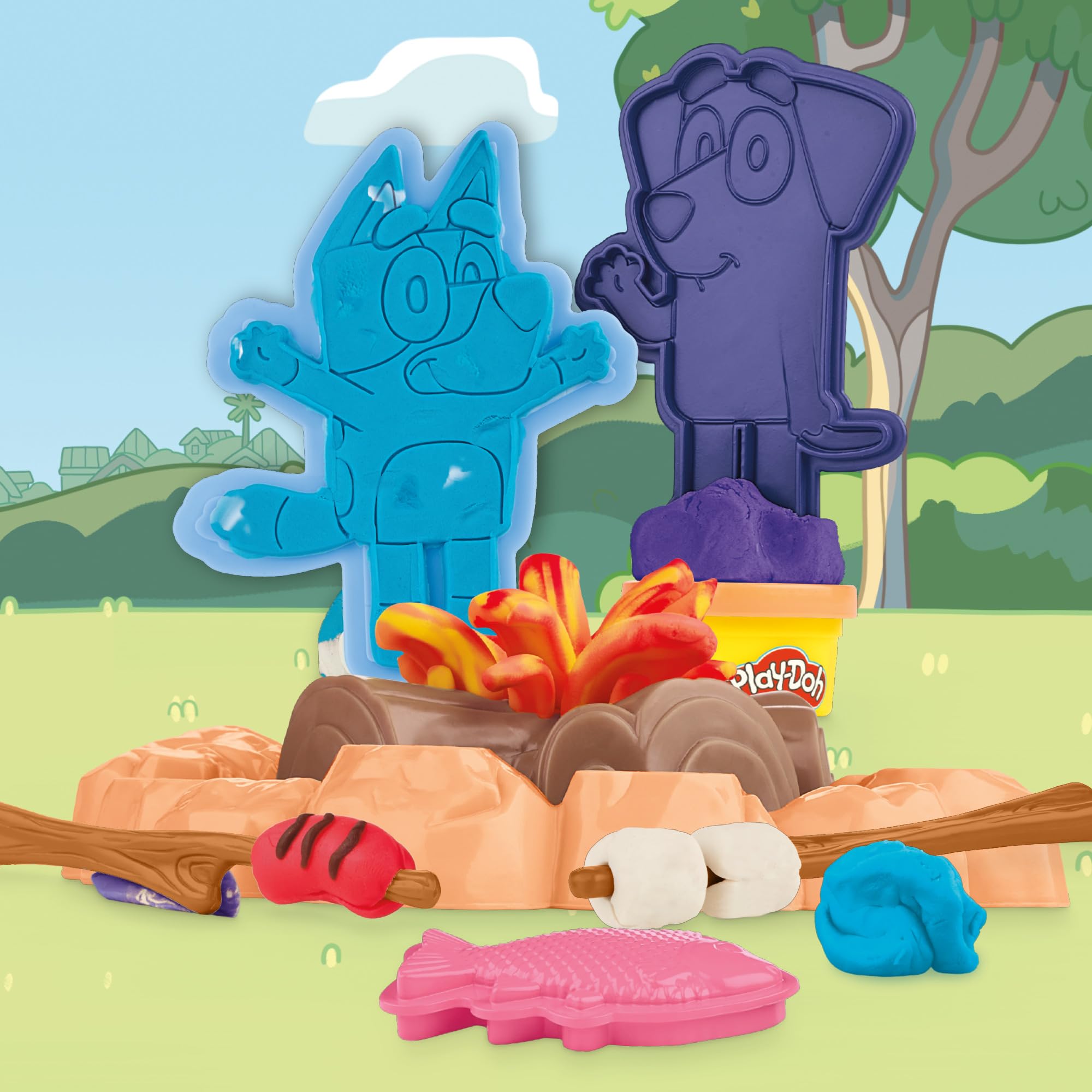 Play-Doh Bluey Goes Camping 397 g modeling compound included
