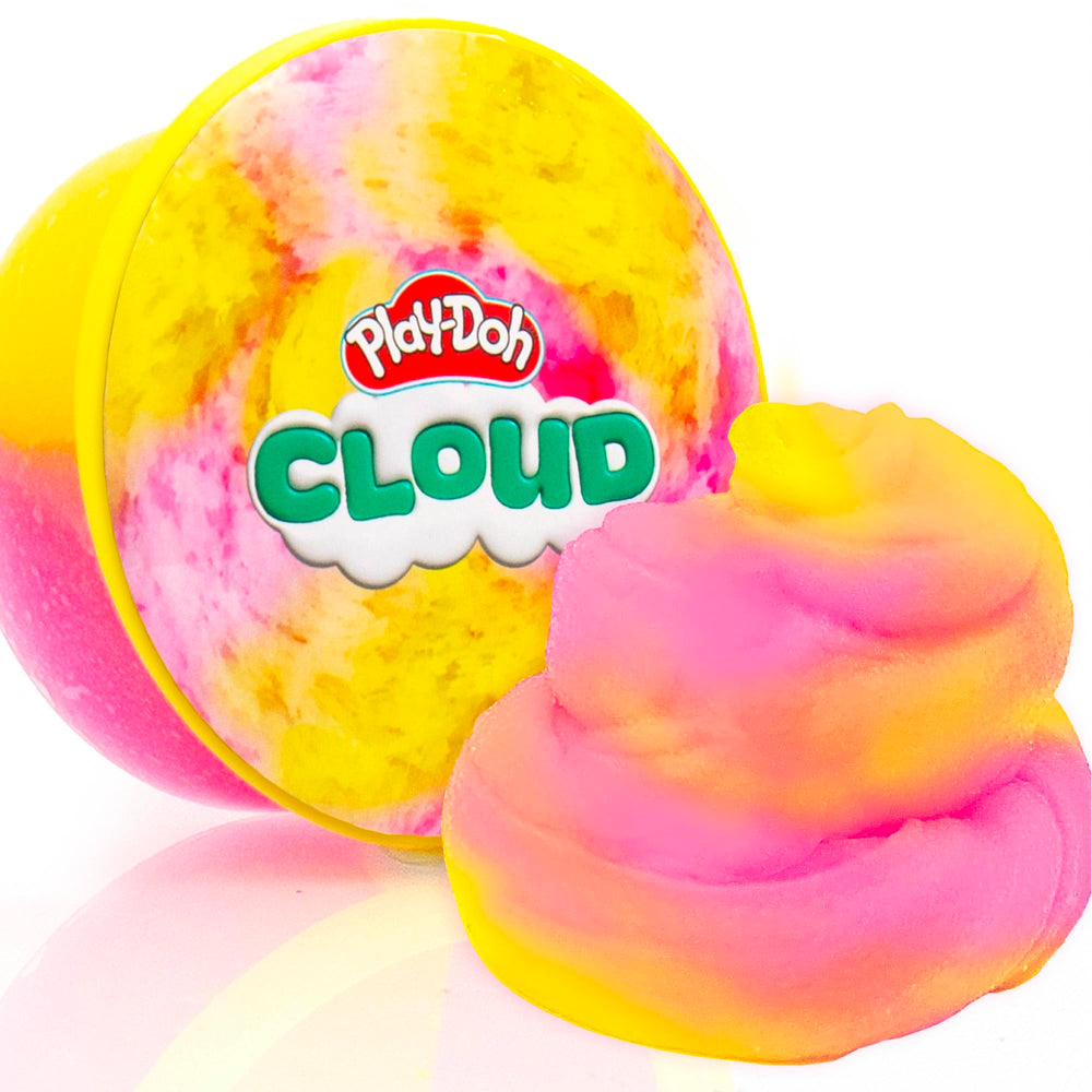 Play-Doh Butter pink-yellow compound offers soft texture for imaginative sensory play.
