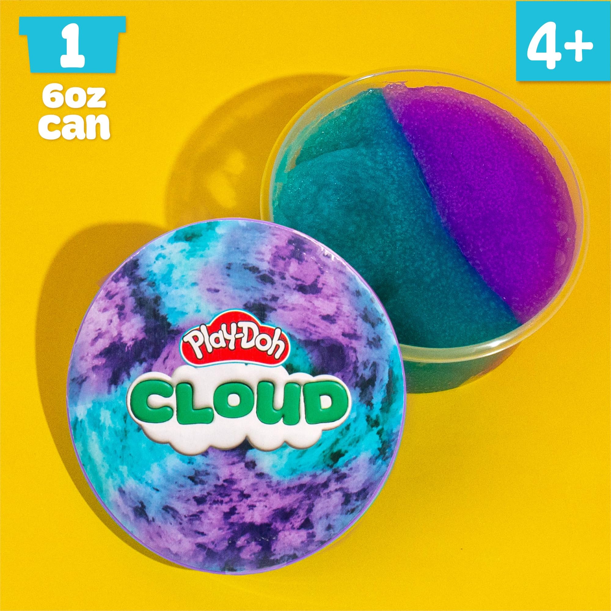 Play-Doh Cloud swirl demonstrates color blending for visually engaging art.