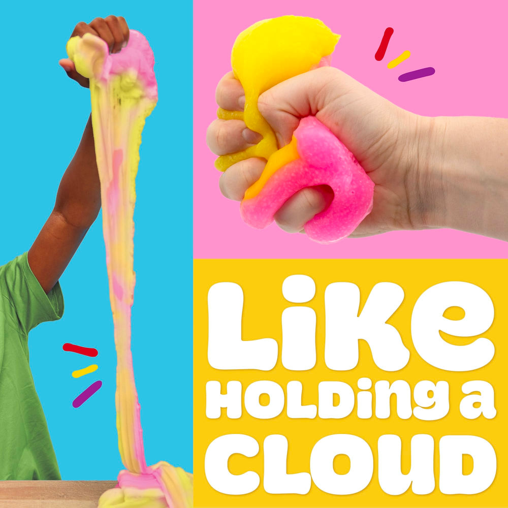 Play-Doh cloud texture looks soft and airy for tactile play.