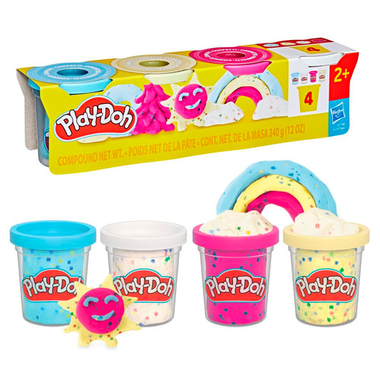 Play-Doh Confetti Putty blue tin for creative play and tactile fun.