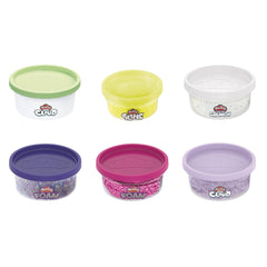 Play-Doh Crystal Crunch white coconut shimmer with crackly texture for exploration.