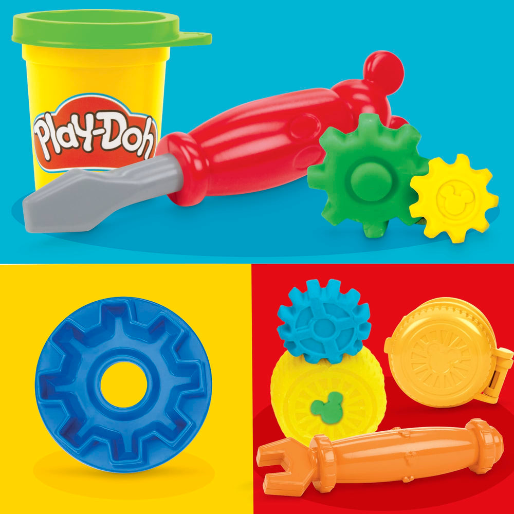 Play-Doh Mickey book-mold tire shape for fun vehicle-building play.
