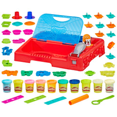 Play-Doh Grab 'n Go case close-up highlights portable storage for crafty play.
