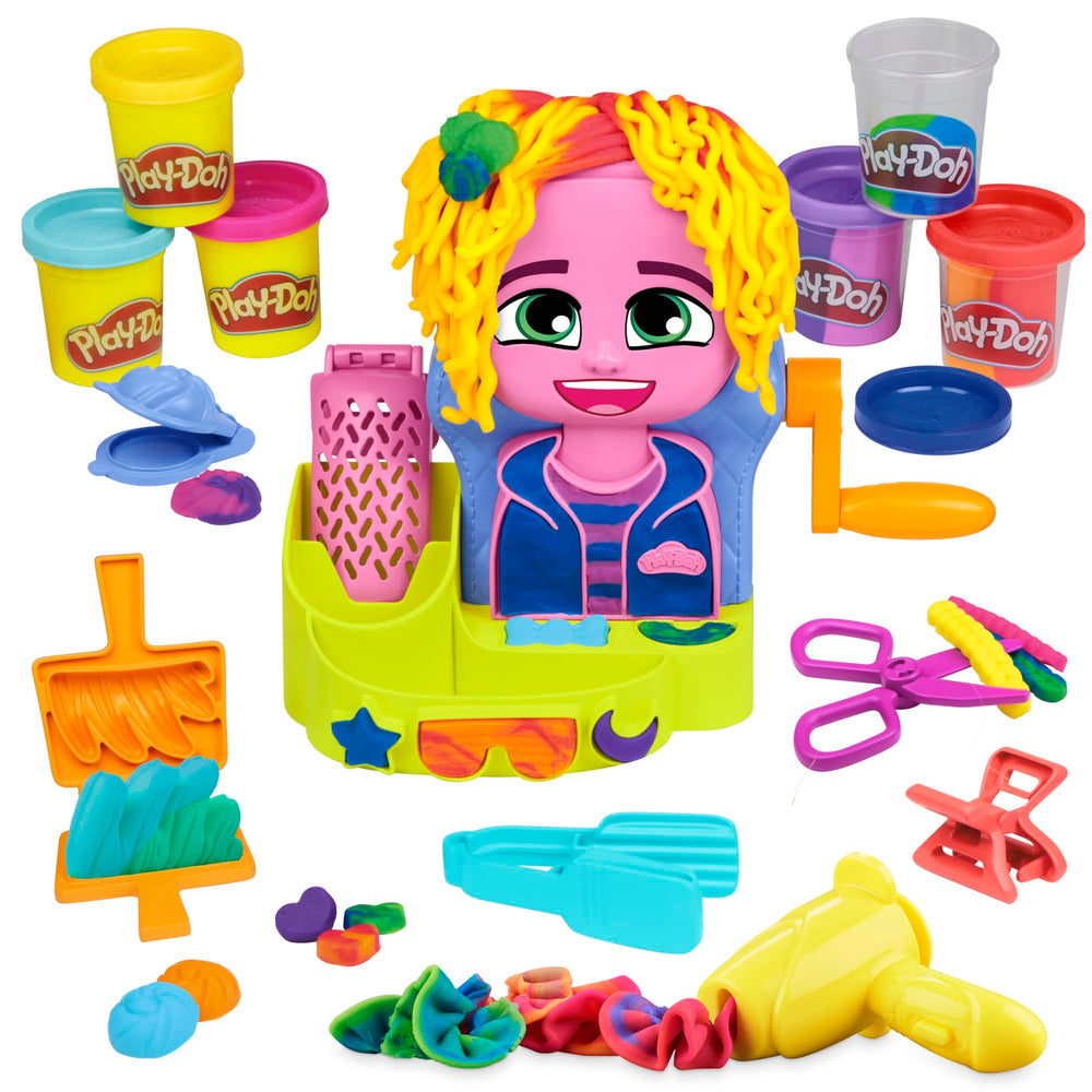 Play-Doh Hair Stylin' Salon Kit for creative pretend hairstyling.