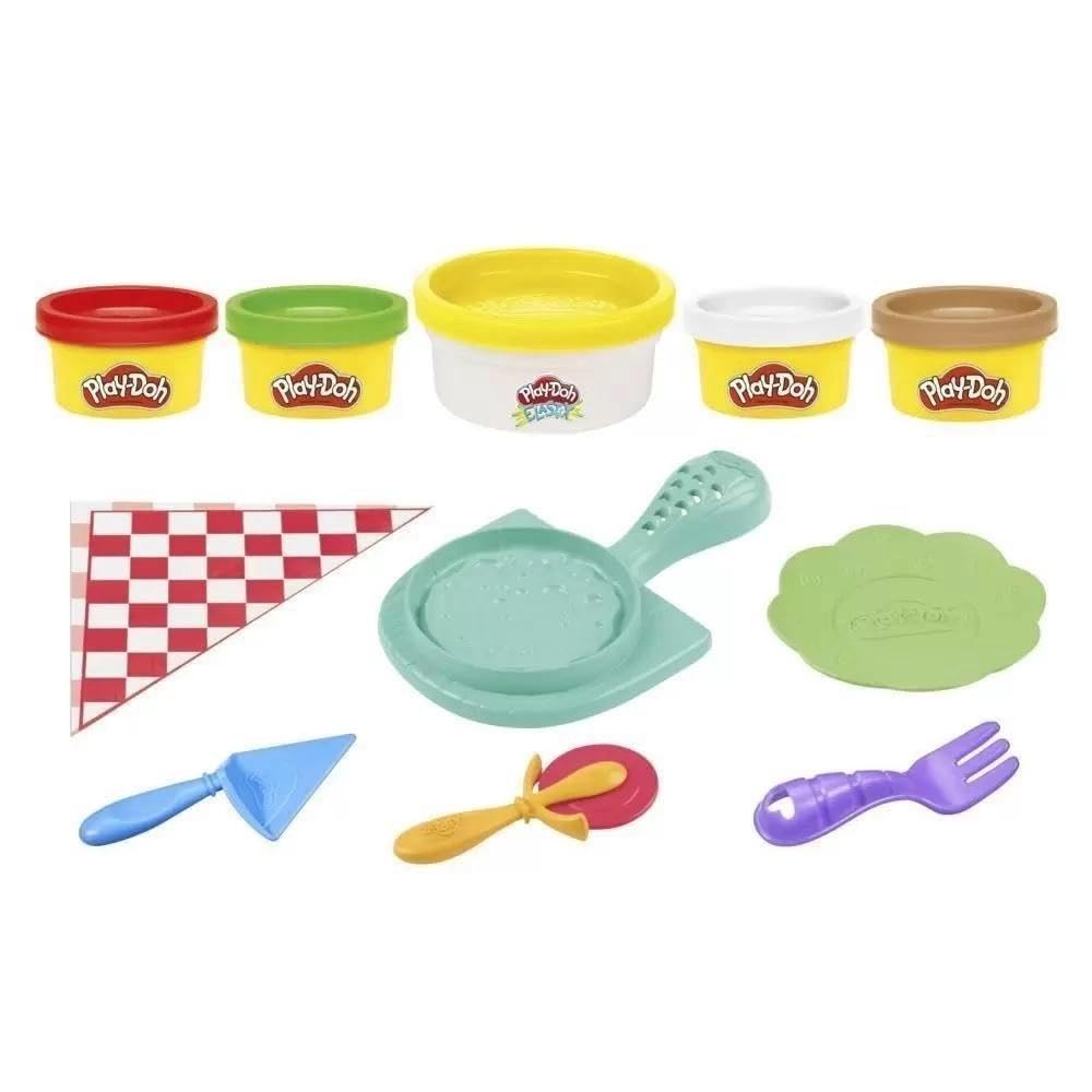 Play-Doh Elastix cheese: stretchy toppings for interactive pizza play