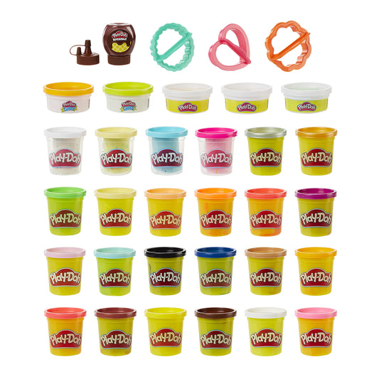Play-Doh Kitchen Creations refill pack with confetti, elastix, and drizzle for imaginative pretend cooking.