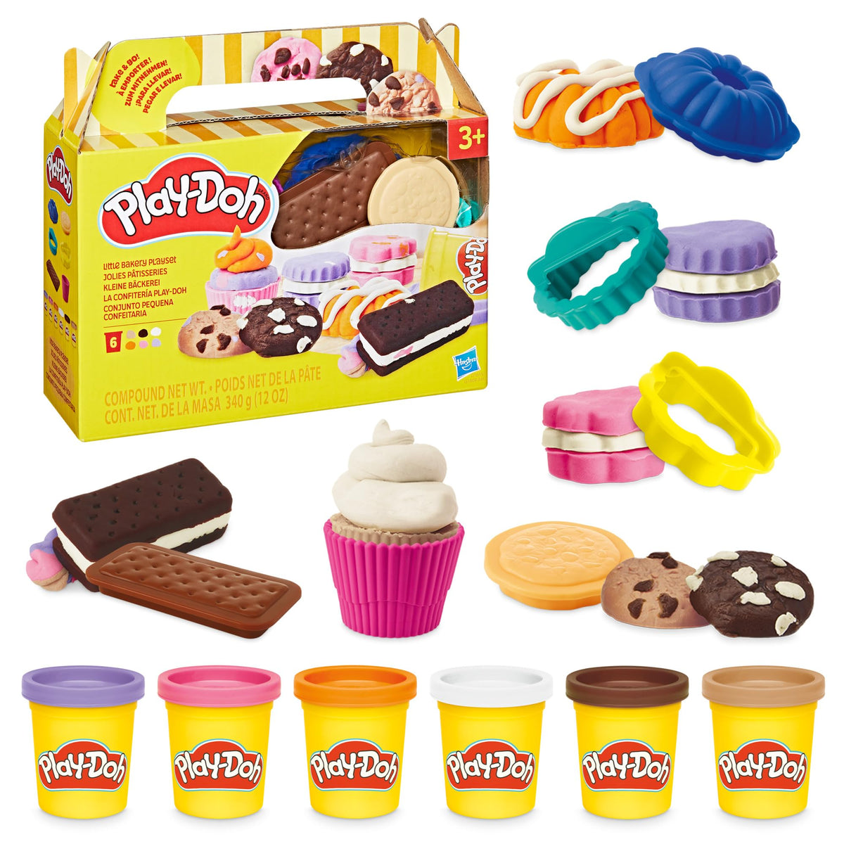 Play-Doh Little Bakery cookies cutters for quick pretend baking fun