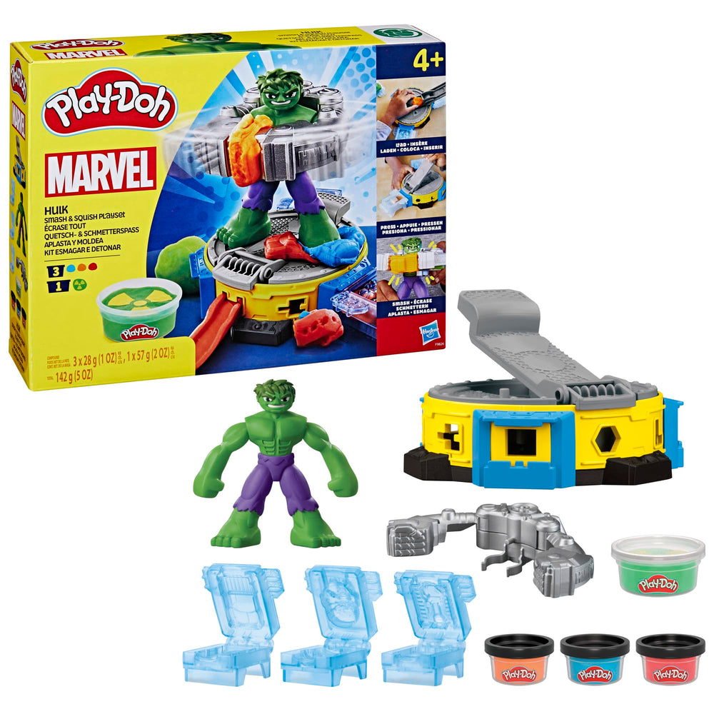 Play-Doh Marvel Hulk Smash press shows a dynamic tool for creative play.
