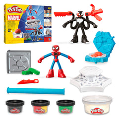 Play-Doh Marvel Spider-Man figure in action sparks imaginative battles.