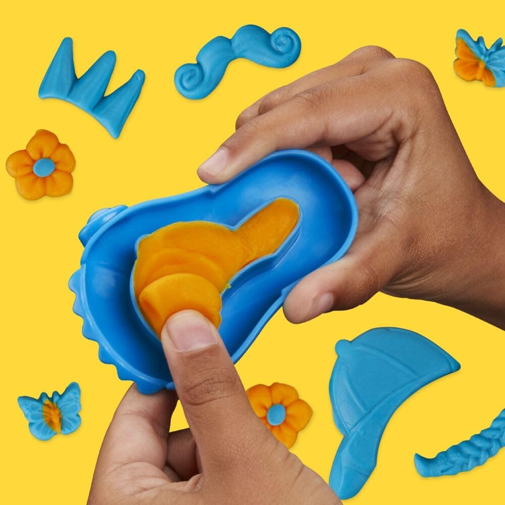 Play-Doh Mini Crazy Cuts Set sensory clay play enhances tactile exploration.