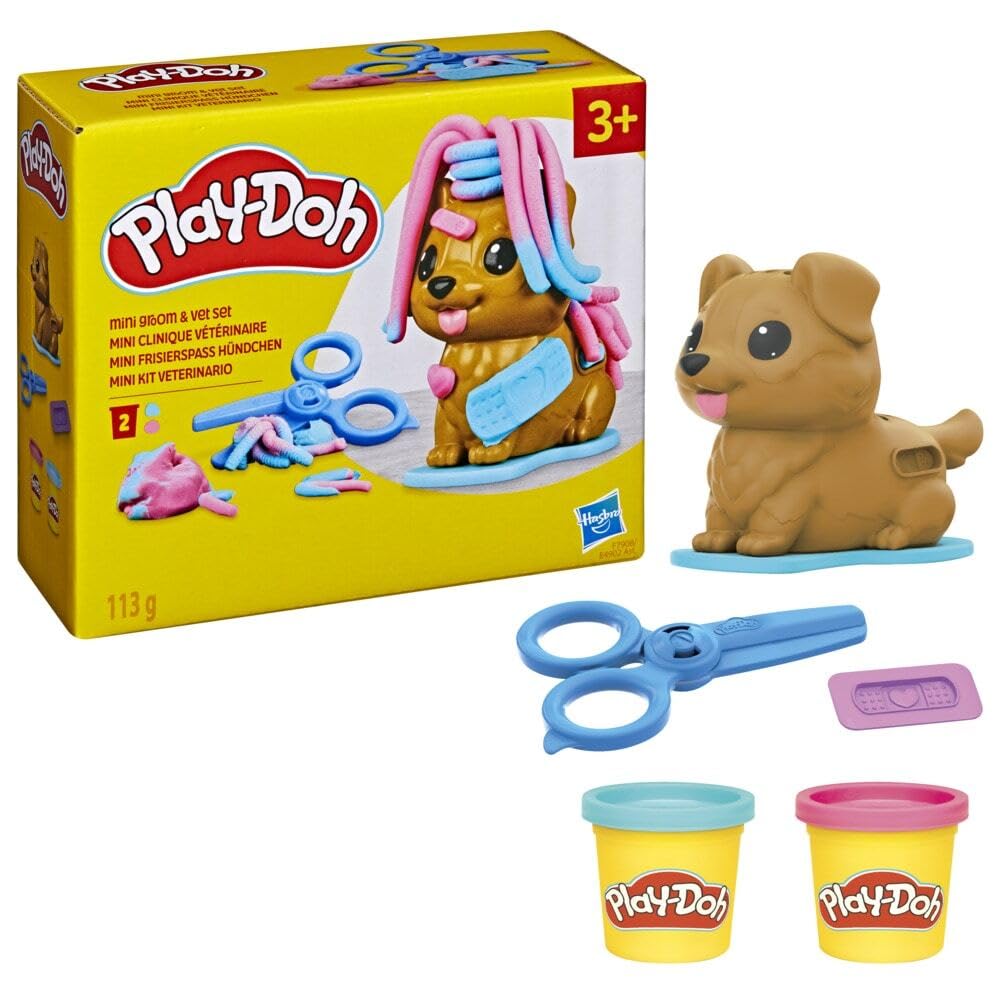 Toy scissors and grooming tools for safe pretend care.
