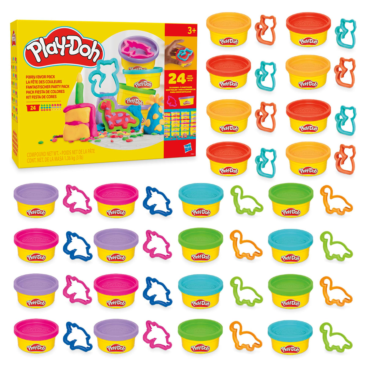 Play-Doh Party Favor Pack with can and attached cutter for quick goodie bags