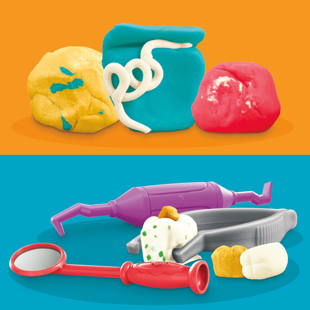 Play-Doh tongue-out patient scene boosts storytelling and fine motor skills.