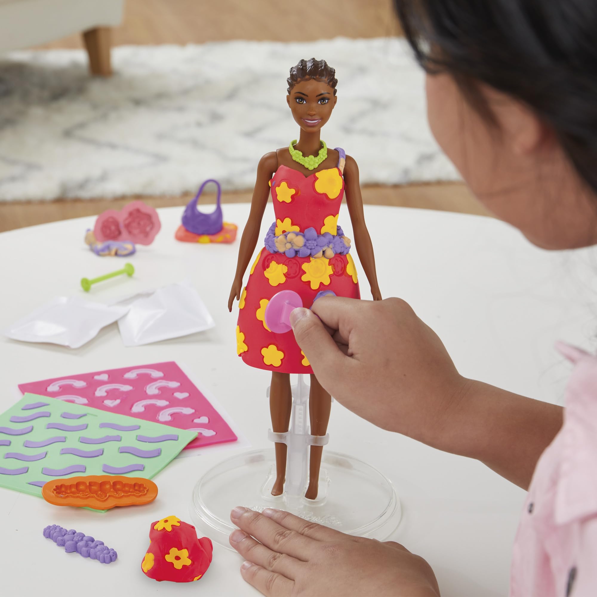 Play-Doh pattern sheets showcase colorful fabric-like designs.