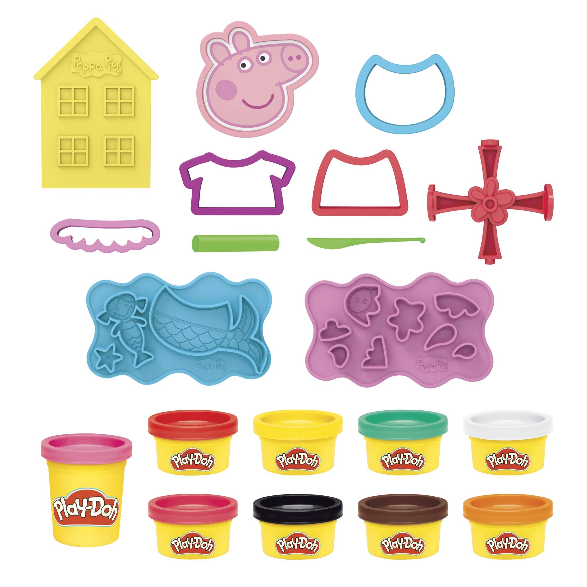 Play-Doh Peppa Pig cutters and tools enable charming Peppa accessories.