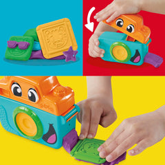 Play-Doh Photo Fun pretend film strip being squeezed for film look