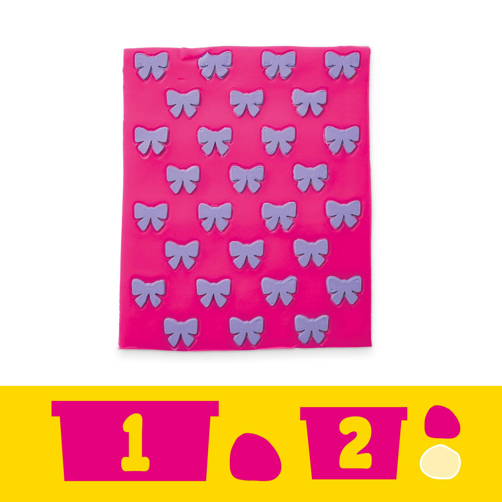 Pink Play-Doh can adds bright color to Barbie fashion.
