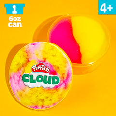 Play-Doh pink-yellow swirl shows pastel blend option for creative mixing.