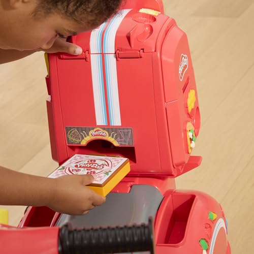 Play-Doh Pizza Delivery Scooter open seat area for storage