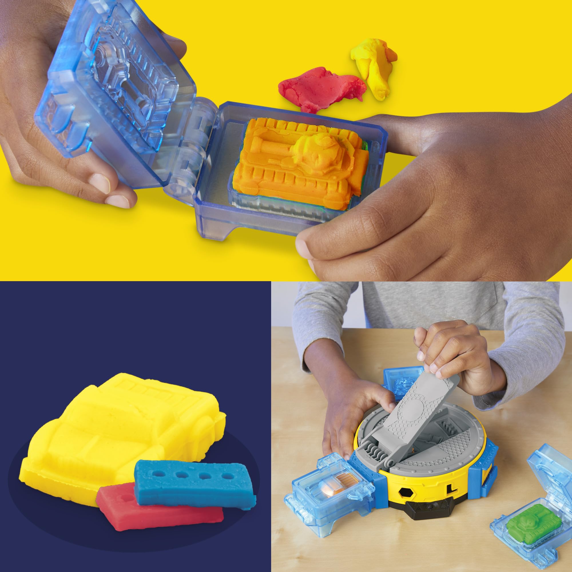 Imagination-ready set supports creative play for kids four and up.
