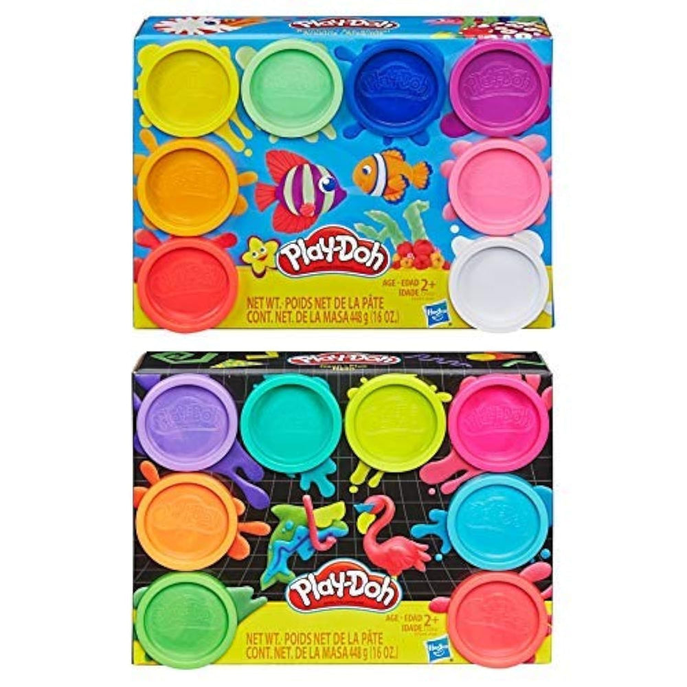 Play-Doh Rainbow 8-pack colors displayed for vibrant creative play