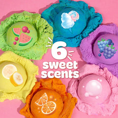 Play-Doh Sand 6-pack blue cotton candy scented can for soft textures