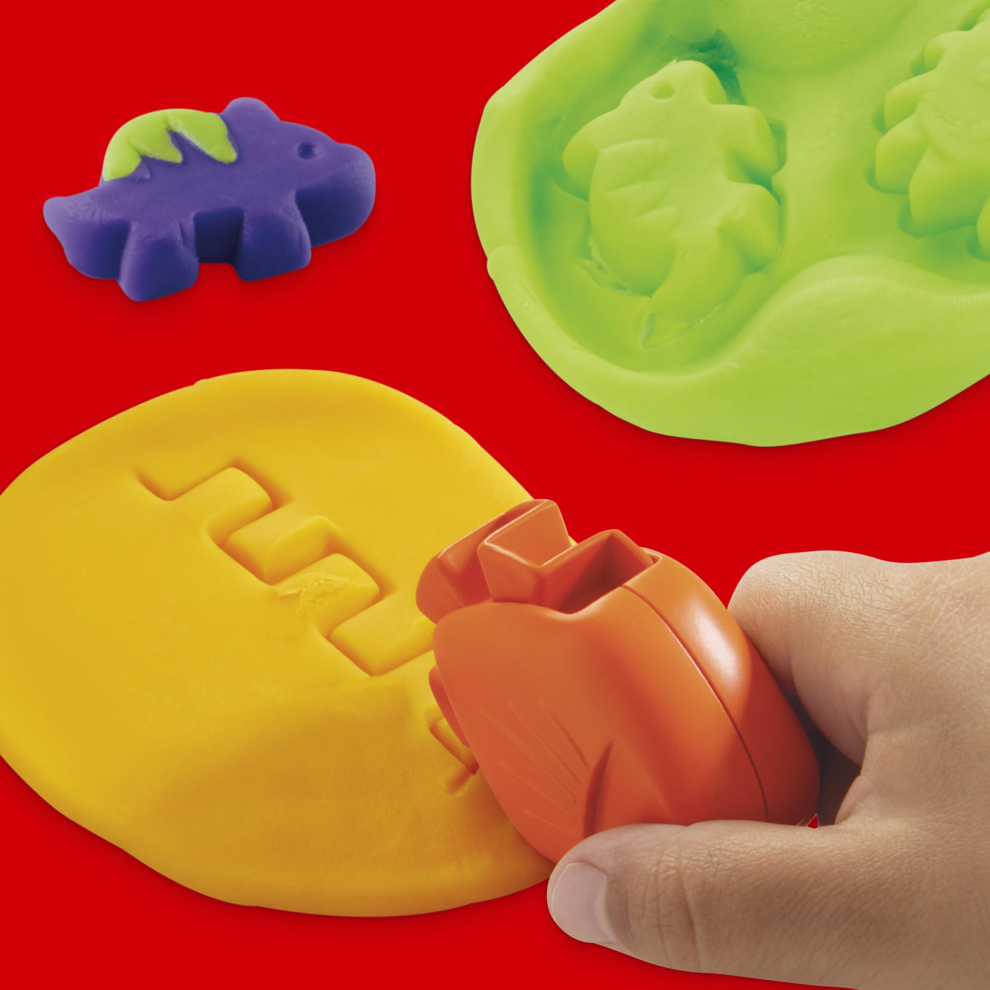 Play-Doh Shapes & Colors Dino Starter Set supports fine motor practice through molding