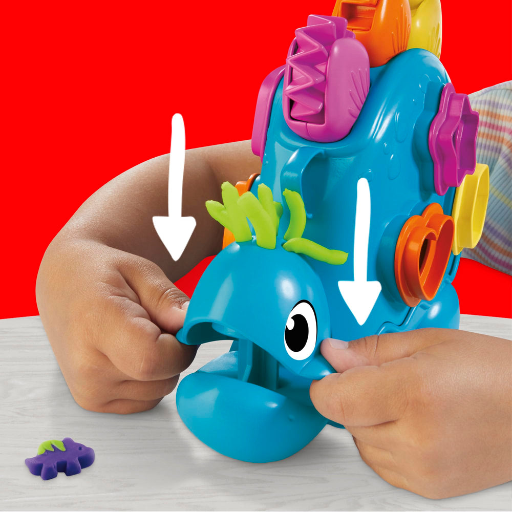 Play-Doh Shapes & Colors Dino Starter Set playmat featured for guided matching activities