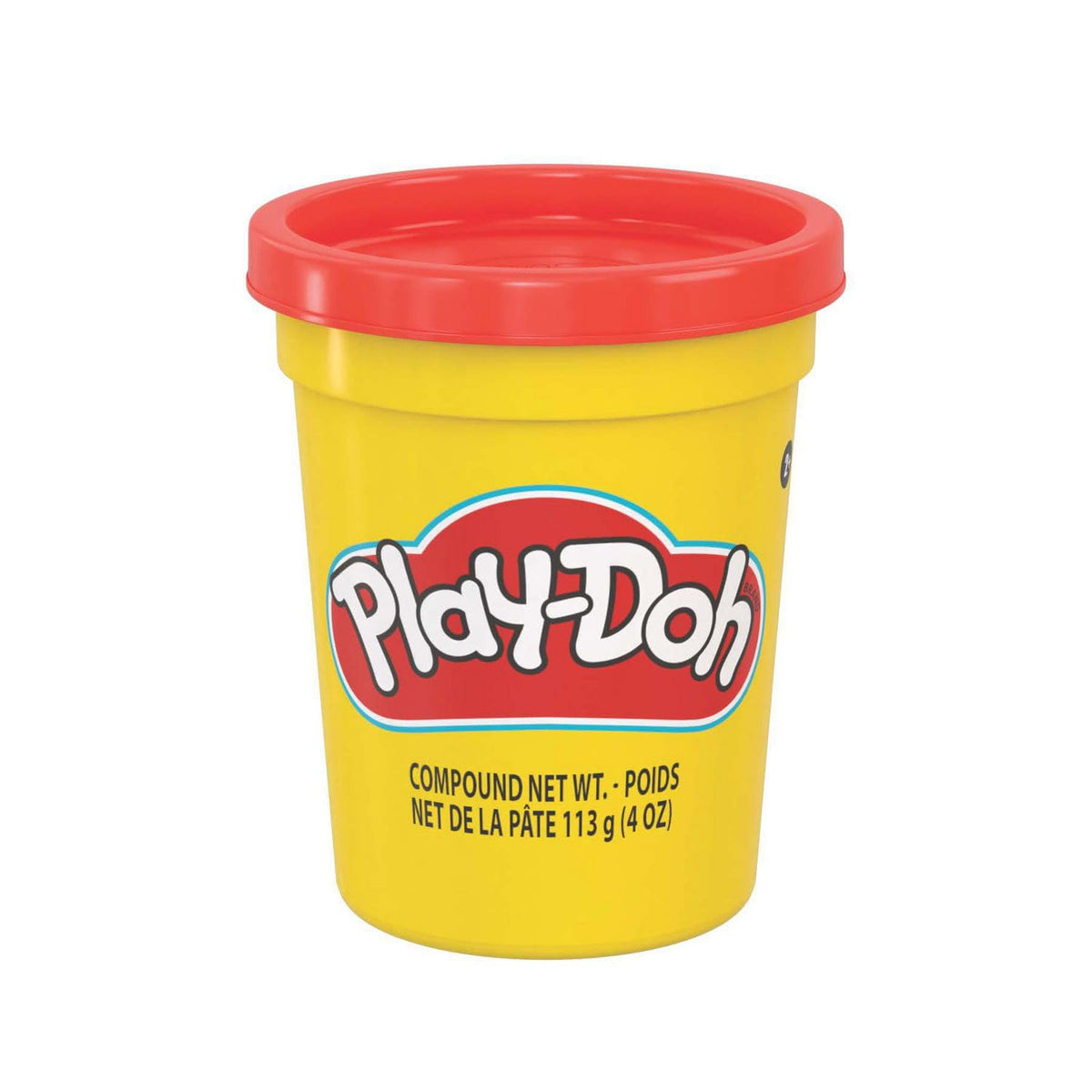 Play-Doh Single Can Dough Red opens with vibrant color ready for imaginative, tactile play.
