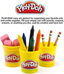 Play-Doh Single Can Dough Red demonstrates stamping ideas with bright colors for creativity.