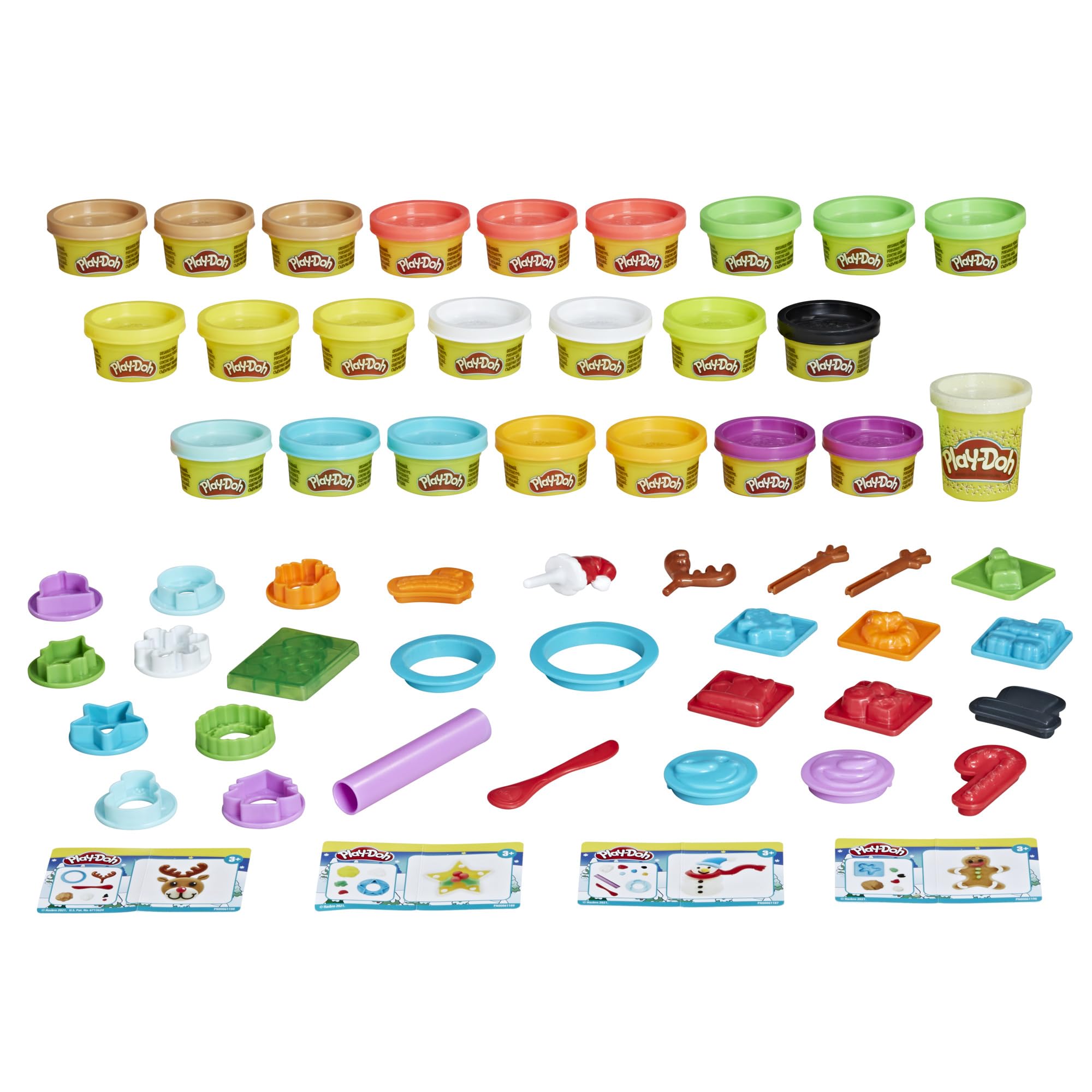 Play-Doh Snowman scene ready for winter crafts.