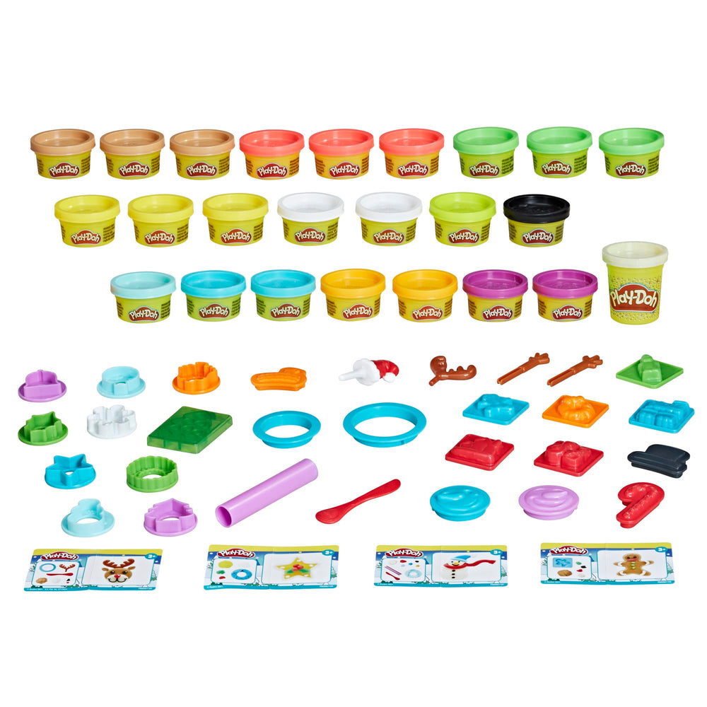 Play-Doh Snowman scene ready for winter crafts.