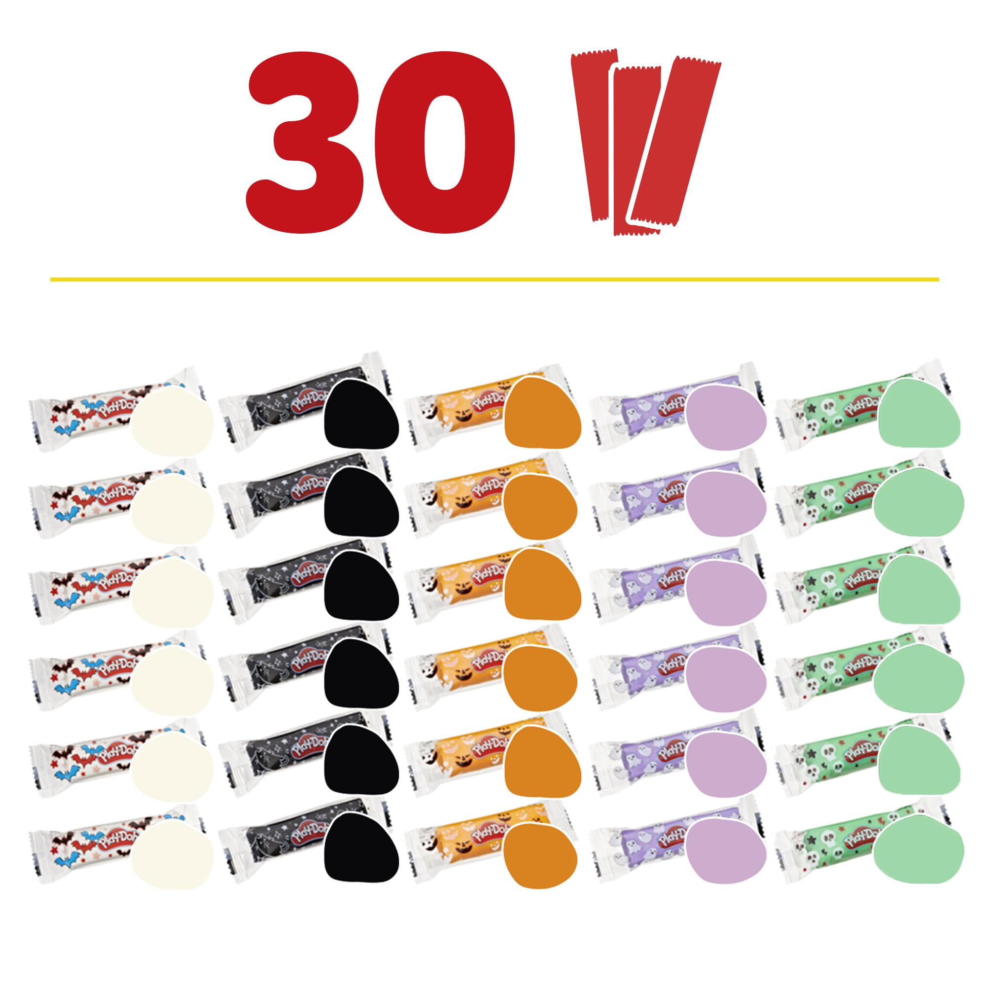 Play-Doh Spooky Colors 30 Pack classroom-ready set for hands-on Halloween arts.
